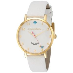 NWOT Kate Spade White Leather 5 O'Clock Somewhere